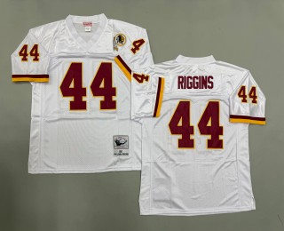 Men's Washington Redskins #44 John Riggins Mitchell & Ness 1982 Throwbacks Authentics White Jersey
