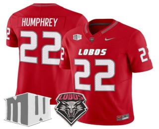 Men's New Mexico Lobos #22 Scottre Humphrey Home Cherry F.U.S.E. 2025 Vapor Limited Football Jersey