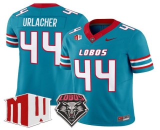 Men's New Mexico Lobos #44 Brian Urlacher Turquoise 1973-79 Uniforms 2025 F.U.S.E. Vapor Limited Football Jersey