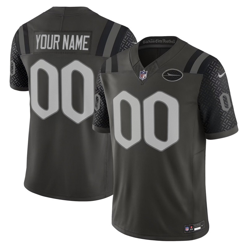 Men's New York Jets Active Player Custom 'Rivalries' Gotham City Football Club 2025 F.U.S.E. Vapor Limited Stitched Football Jersey