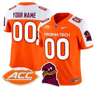 Youth Virginia Tech Hokies Custom 2025 Nike Vapor Limited Stitched Football Jersey - Orange Alternate