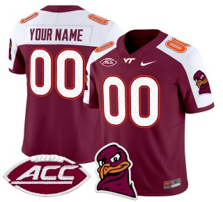 Youth Virginia Tech Hokies Custom 2025 Nike Vapor Limited Stitched Football Jersey - Maroon Alternate