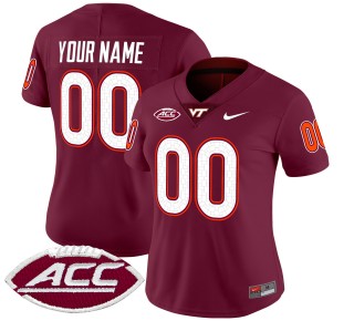 Women's Virginia Tech Hokies Custom 2025 Nike Vapor Limited Stitched Football Jersey - Maroon