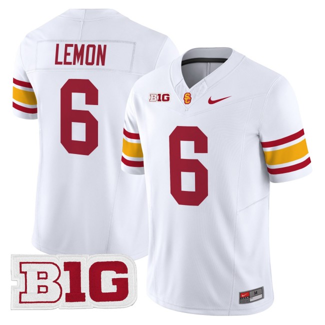 Men's USC Trojans #6 Makai Lemon Throwback 2025 Nike Limited Football Jersey - White