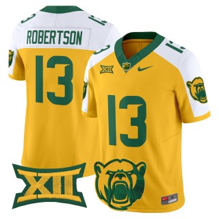 Men's Baylor Bears #13 Sawyer Robertson F.U.S.E. 2025 Vapor Limited Jersey - Gold White