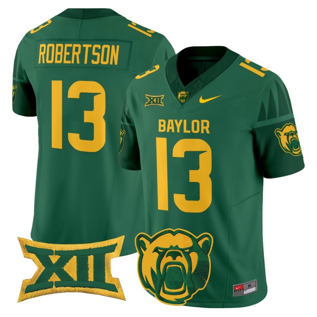 Men's Baylor Bears #13 Sawyer Robertson F.U.S.E. 2025 Vapor V2 Limited Jersey - Green