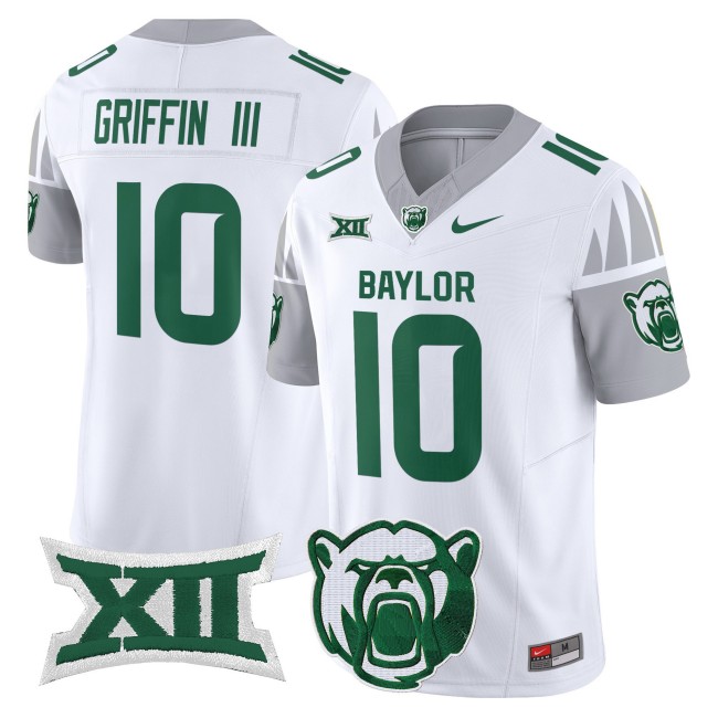 Men's Baylor Bears #10 Robert Griffin III F.U.S.E. 2025 Vapor V2 Limited Jersey - White