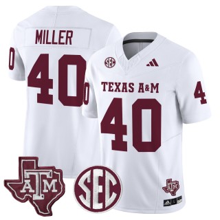 Men's Texas A&M Aggies #40 Von Miller 2025 Vapor Limited Jersey - White