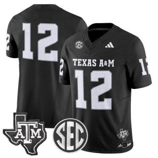 Men's Texas A&M Aggies #12 2025 Vapor Limited Jersey - Black