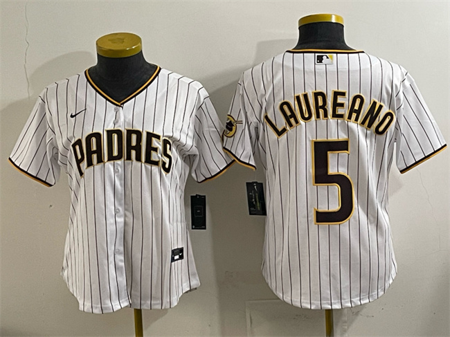 Youth San Diego Padres #5 Ramon Laureano White Stitched Baseball Jersey
