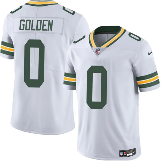 Men's Green Bay Packers #0 Matthew Golden White 2025 Vapor Untouchable Limited Stitched Football Jersey
