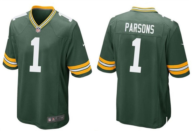 Men's Green Bay Packers #1 Micah Parsons Green 2025 Stitched Game Jersey