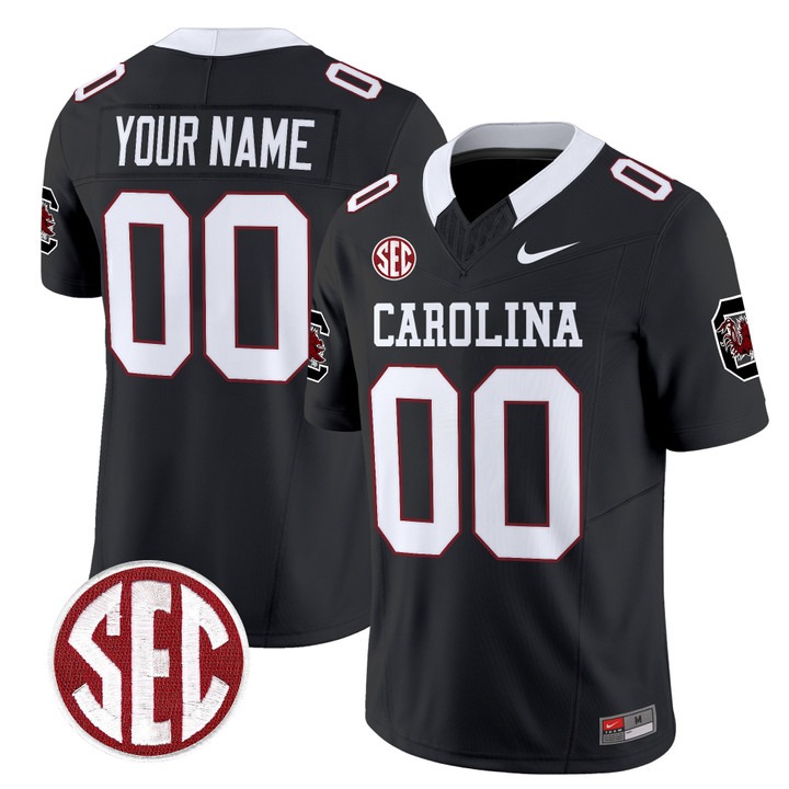 Men's South Carolina Gamecocks Custom Black 1980 Throwback Nike Vapor Limited Stitched Football Jersey