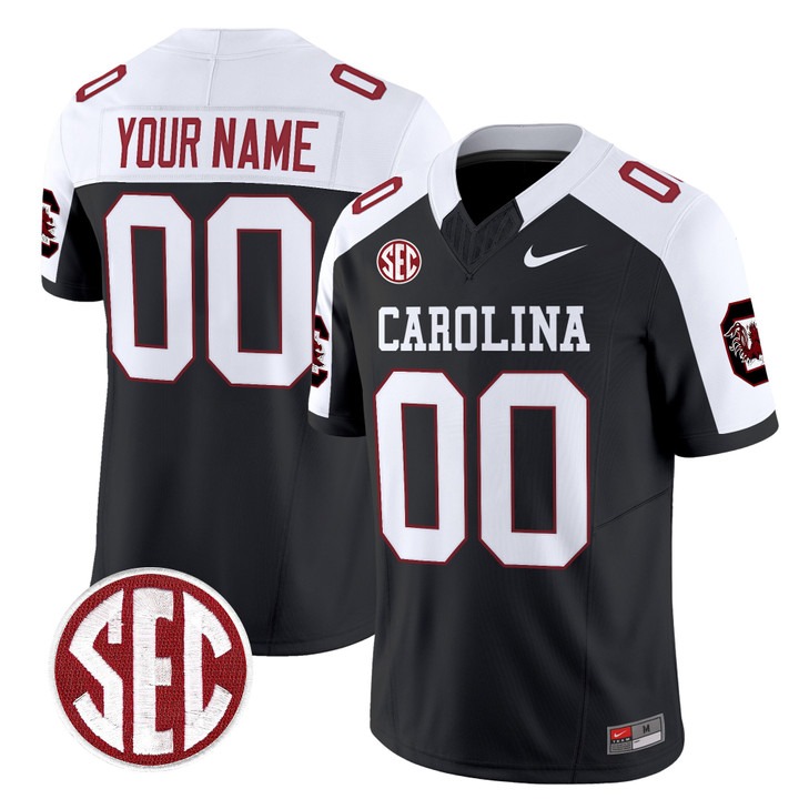 Men's South Carolina Gamecocks Custom Black Alternate 1980 Throwback Nike Vapor Limited Stitched Football Jersey