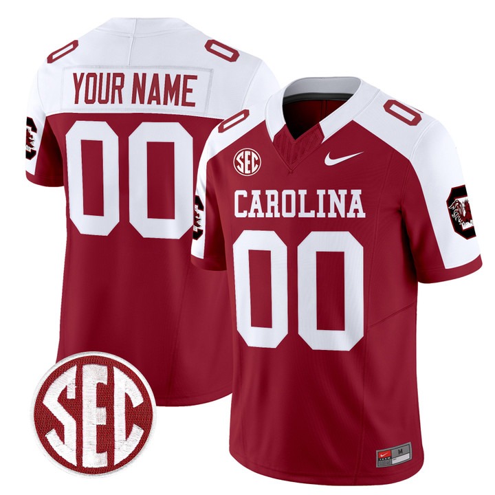 Men's South Carolina Gamecocks Custom Garnet Alternate 1980 Throwback Nike Vapor Limited Stitched Football Jersey