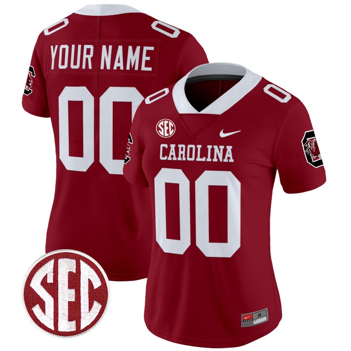 Women's South Carolina Gamecocks Custom Garnet 1980 Throwback Nike Vapor Limited Stitched Football Jersey