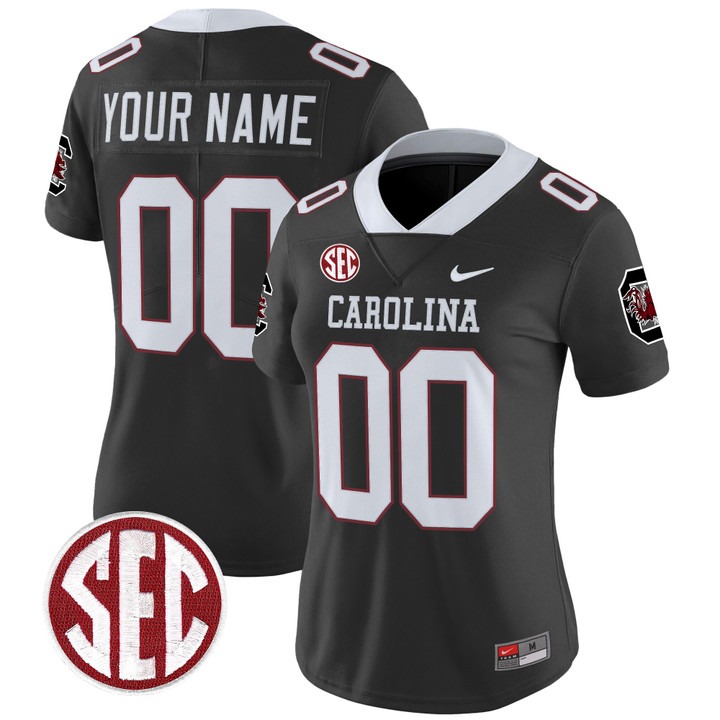 Women's South Carolina Gamecocks Custom Black 1980 Throwback Nike Vapor Limited Stitched Football Jersey