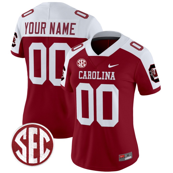 Women's South Carolina Gamecocks Custom Garnet Alternate 1980 Throwback Nike Vapor Limited Stitched Football Jersey