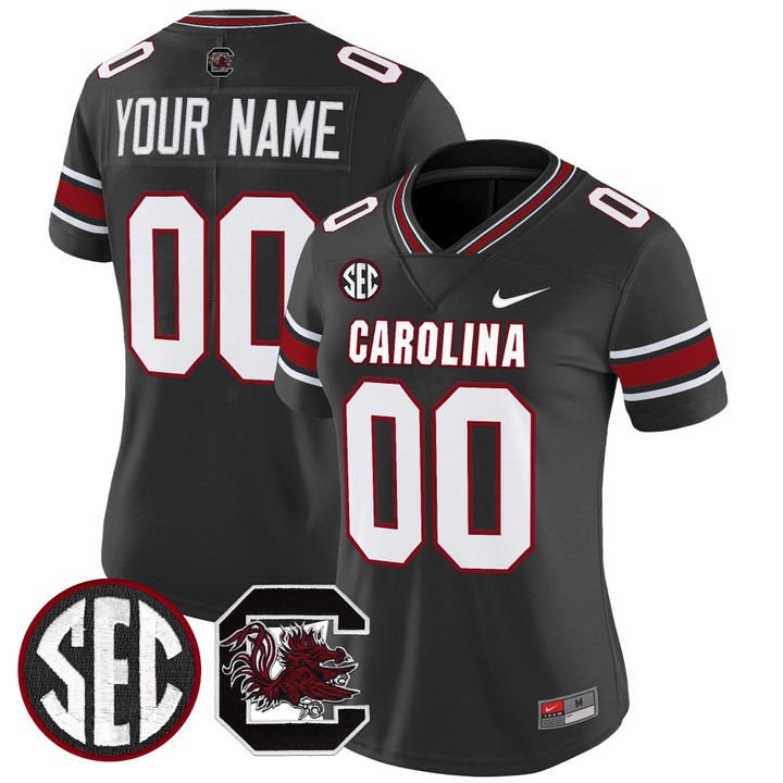 Women's South Carolina Gamecocks Custom Black Nike Vapor Limited Stitched Football Jersey