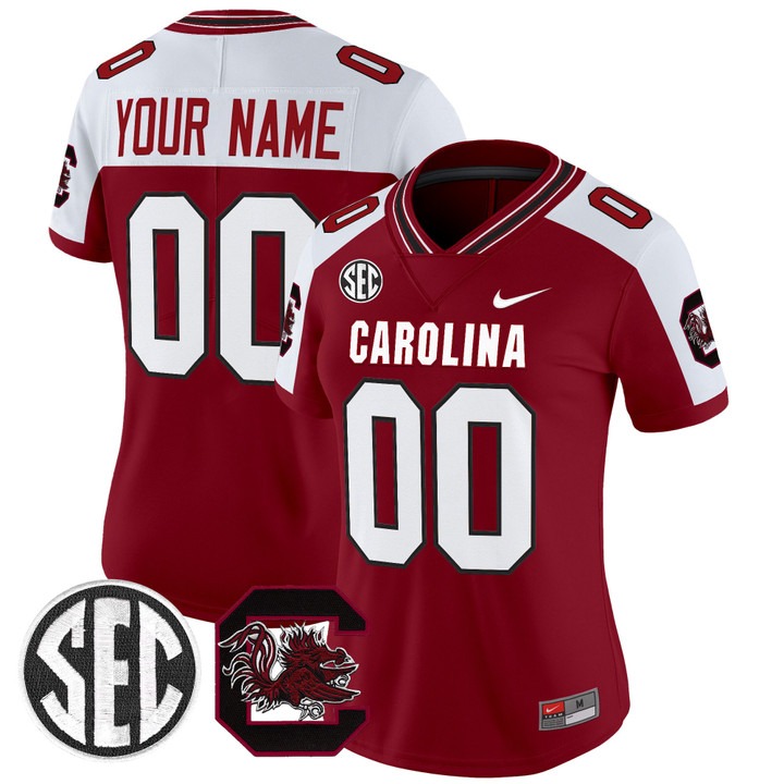 Women's South Carolina Gamecocks Custom Garnet Alternate Nike Vapor Limited Stitched Football Jersey