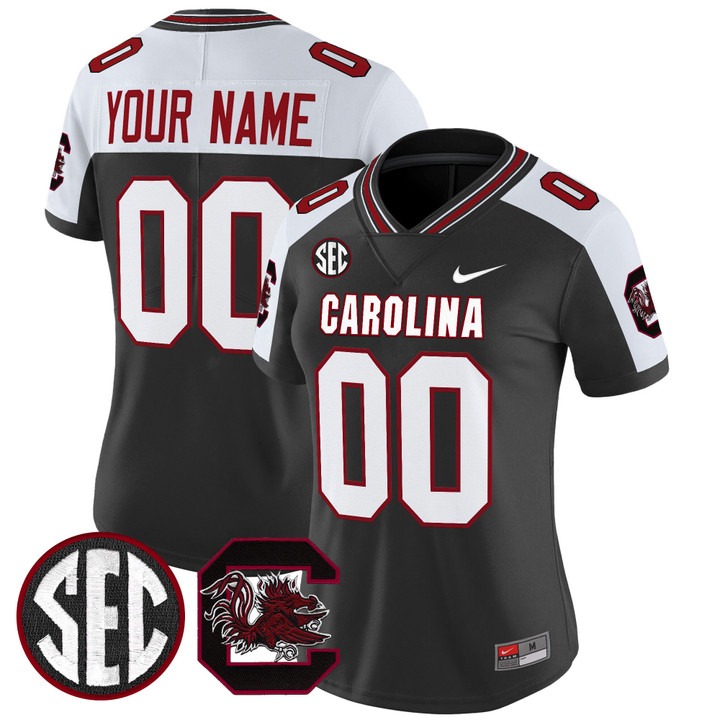 Women's South Carolina Gamecocks Custom Black Alternate Nike Vapor Limited Stitched Football Jersey