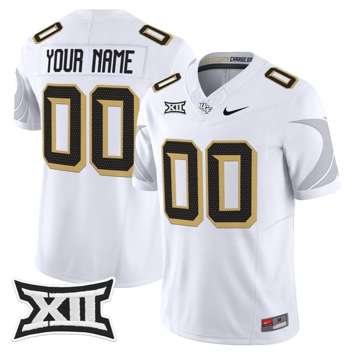 Men's UCF Knights Custom White 2025 Vapor Limited Stitched Football Jersey