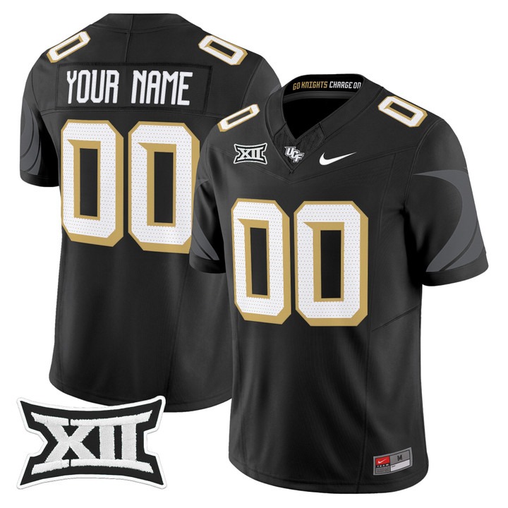 Men's UCF Knights Custom Black 2025 Vapor Limited Stitched Football Jersey