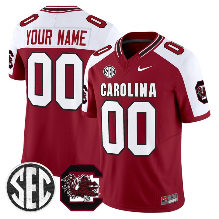 Men's South Carolina Gamecocks Custom Garnet Alternate Nike Vapor Limited Stitched Football Jersey