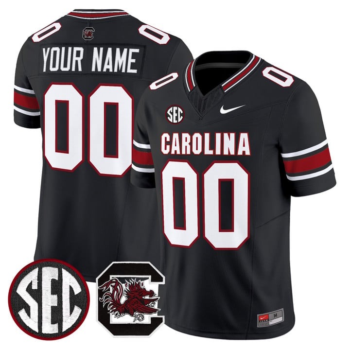 Men's South Carolina Gamecocks Custom Black Nike Vapor Limited Stitched Football Jersey