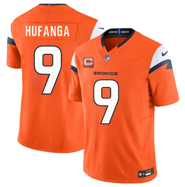 Men's Denver Broncos #12 RJ Harvey Orange 2025 F.U.S.E. With 1-Star C Patch Vapor Limited Stitched Football Jersey Men's Denver Broncos #12 RJ Harvey Orange 2025 F.U.S.E. With 1-Star C Patch Vapor Limited Stitched Football Jersey