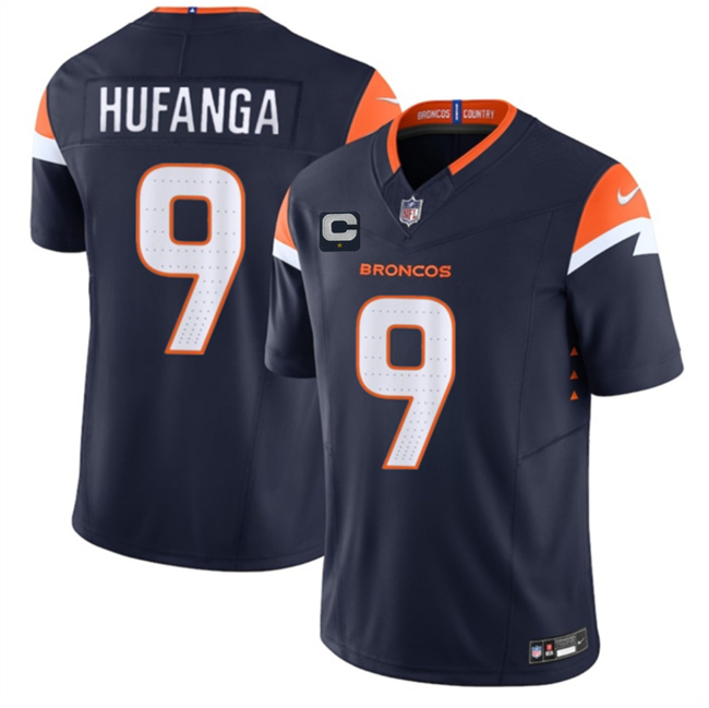 Men's Denver Broncos #12 RJ Harvey Navy 2025 F.U.S.E. With 1-Star C Patch Vapor Limited Stitched Football Jersey Men's Denver Broncos #12 RJ Harvey Navy 2025 F.U.S.E. With 1-Star C Patch Vapor Limited Stitched Football Jersey