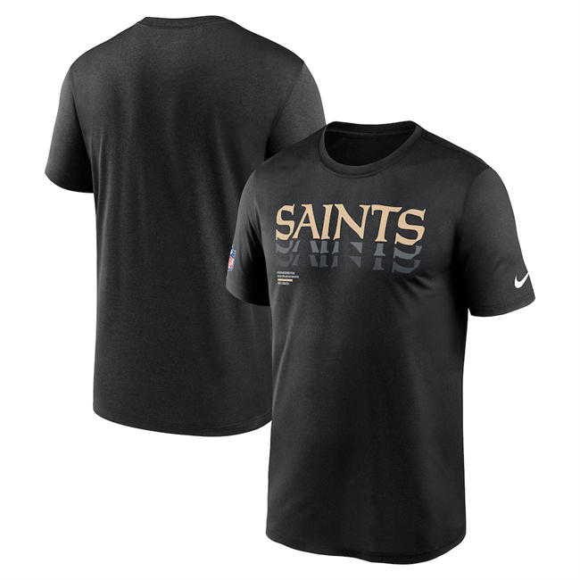 Men's New Orleans Saints 2025 Black Sideline Legend Dri-FIT T-Shirt Men's New Orleans Saints 2025 Black Sideline Legend Dri-FIT T-Shirt