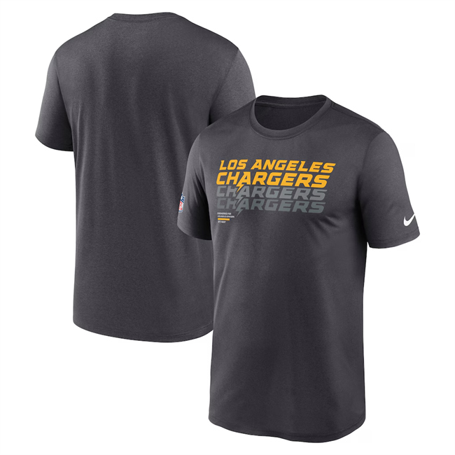 Men's Los Angeles Chargers 2025 Charcoal Sideline Legend Dri-FIT T-Shirt Men's Los Angeles Chargers 2025 Charcoal Sideline Legend Dri-FIT T-Shirt
