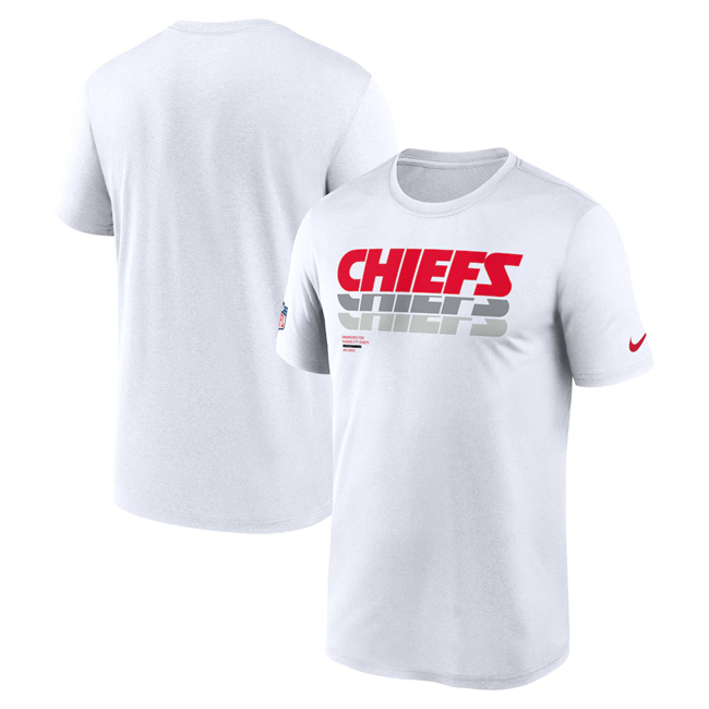 Men's Kansas City Chiefs 2025 White Sideline Legend Dri-FIT T-Shirt Men's Kansas City Chiefs 2025 White Sideline Legend Dri-FIT T-Shirt