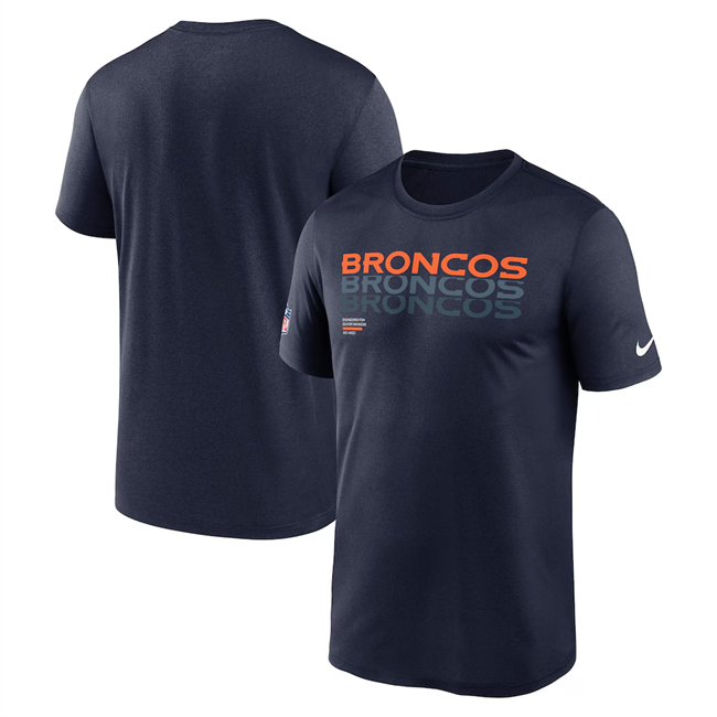 Men's Denver Broncos 2025 Navy Sideline Legend Dri-FIT T-Shirt Men's Denver Broncos 2025 Navy Sideline Legend Dri-FIT T-Shirt