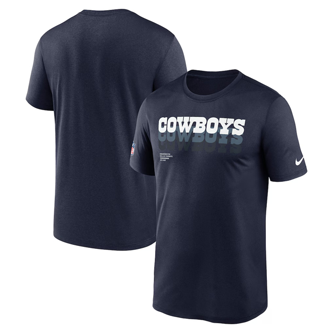 Men's Dallas Cowboys 2025 Navy Sideline Legend Dri-FIT T-Shirt Men's Dallas Cowboys 2025 Navy Sideline Legend Dri-FIT T-Shirt