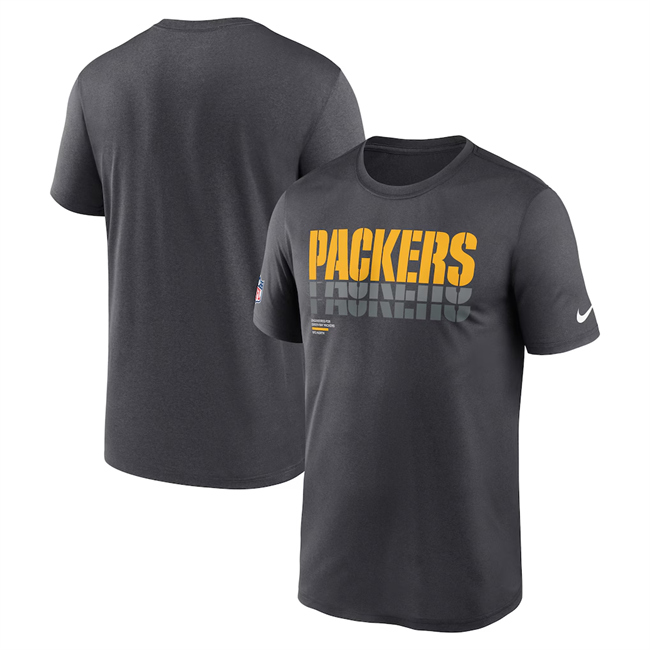Men's Green Bay Packers 2025 Charcoal Sideline Legend Dri-FIT T-Shirt