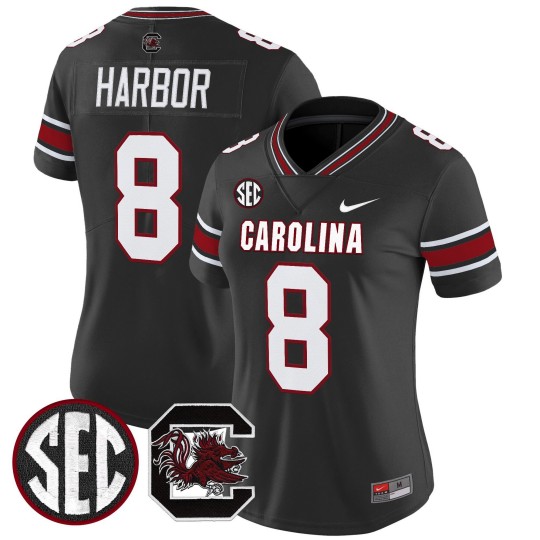 Women's South Carolina Gamecocks #8 Nyck Harbor Black Nike Limited Stitched Football Jersey