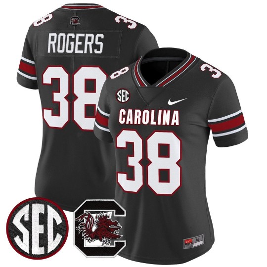 Women's South Carolina Gamecocks #38 George Rogers Black Nike Limited Stitched Football Jersey