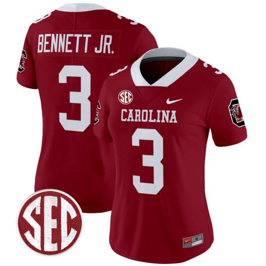 Women's South Carolina Gamecocks #3 Mazeo Bennett Jr. Garnet 'Nike' 1980 Throwback Stitched Football Jersey