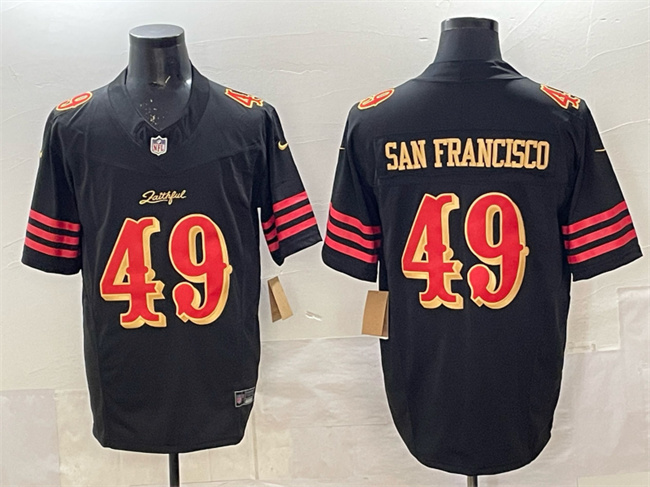 Men's San Francisco 49ers #49 San Francisco Black 2025 F.U.S.E. “Rivalries” Vapor Limited Stitched Football Jersey