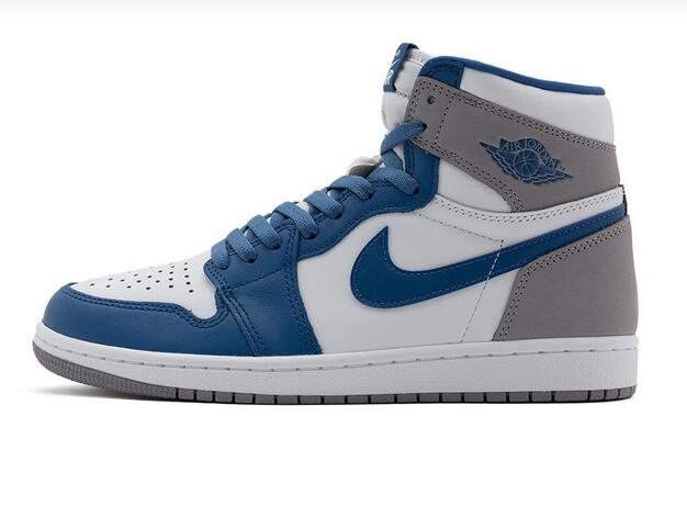 Men's Running Weapon Air Jordan 1 'True Blue' Shoes 0744