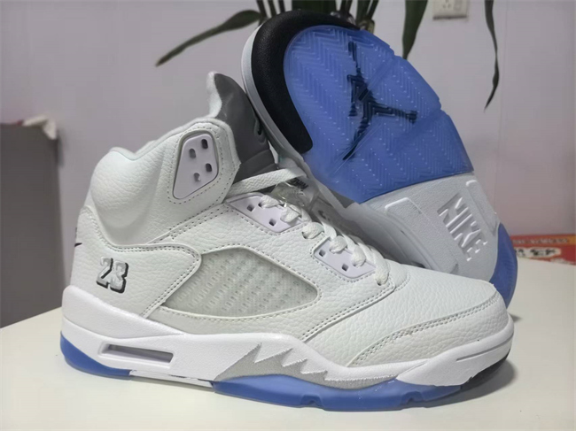 Men's Running Weapon Air Jordan 5 White Shoes 0112
