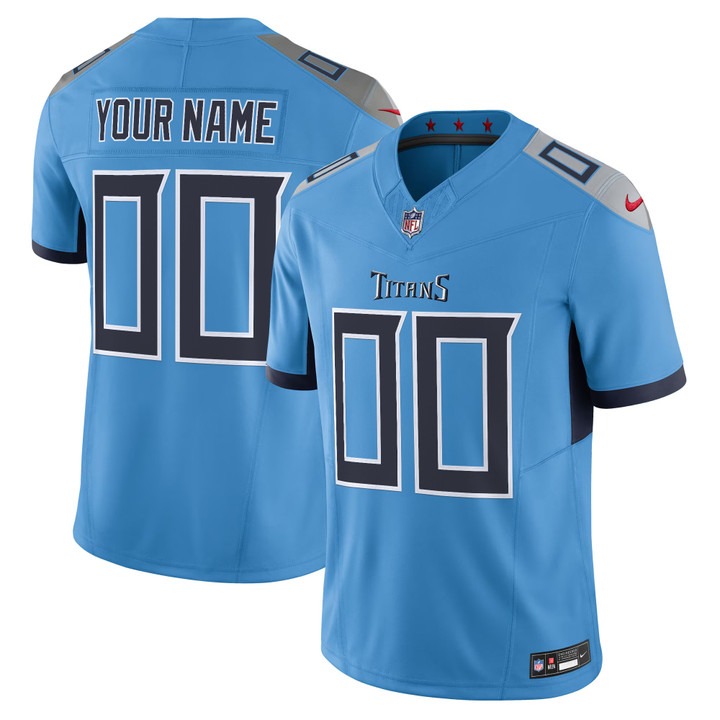 Men's Tennessee Titans Custom Light Blue Vapor F.U.S.E. Limited Stitched Jersey