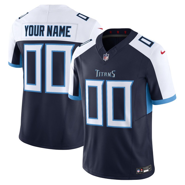 Men's Tennessee Titans Custom Navy Alternate Vapor F.U.S.E. Limited Stitched Jersey