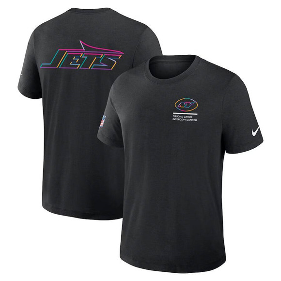 Men's New York Jets Black 2025 Crucial Catch T-Shirt