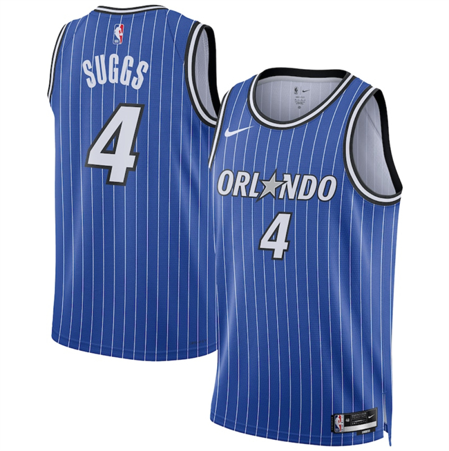Men's Orlando Magic #4 Jalen Suggs Blue 2025 Icon Edition Stitched Basketball Jersey Men's Orlando Magic #4 Jalen Suggs Blue 2025 Icon Edition Stitched Basketball Jersey