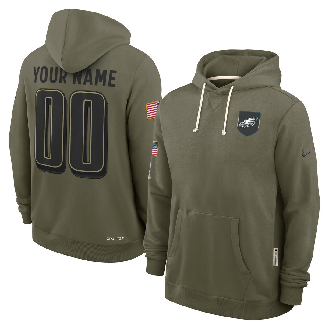 Men's S-5XL Philadelphia Eagles Custom Nike 2025 Salute to Service Stitched Pullover Hoodie Men's S-5XL Philadelphia Eagles Custom Nike 2025 Salute to Service Stitched Pullover Hoodie