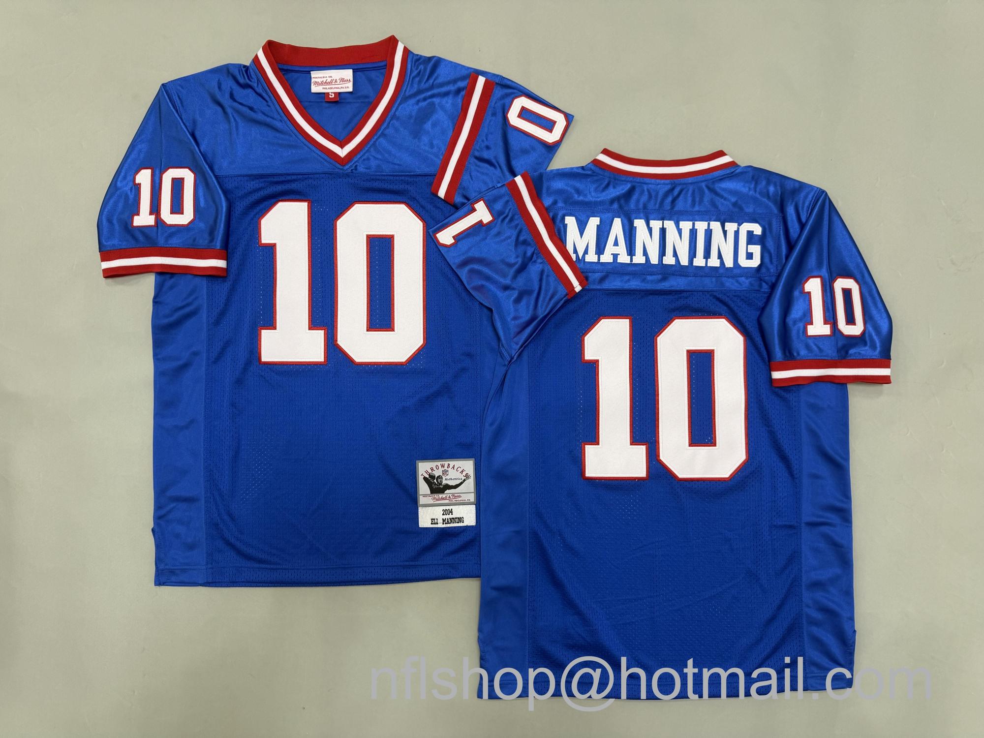 Men's New York Giants #10 Eli Manning Royal 2004 Mitchell & Ness Jersey