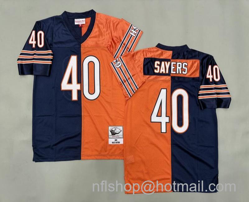 Men's Chicago Bears #40 Gale Sayers Split 1969 Mitchell & Ness Jersey